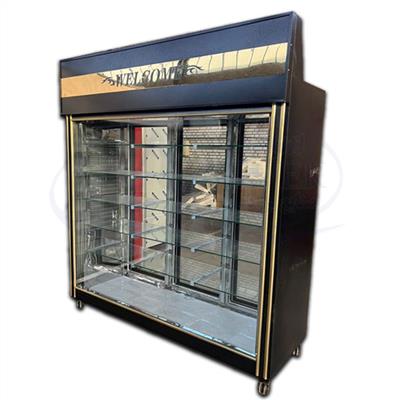 یخچال ویترینی ایستاده سه درب دو طرف نما