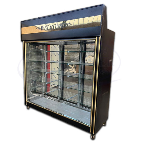 یخچال ویترینی ایستاده سه درب دو طرف نما