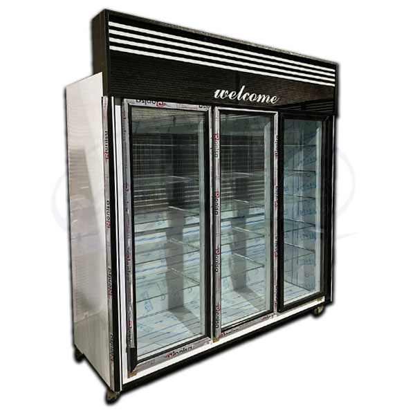 یخچال ویترینی ایستاده سه درب یک طرف نما