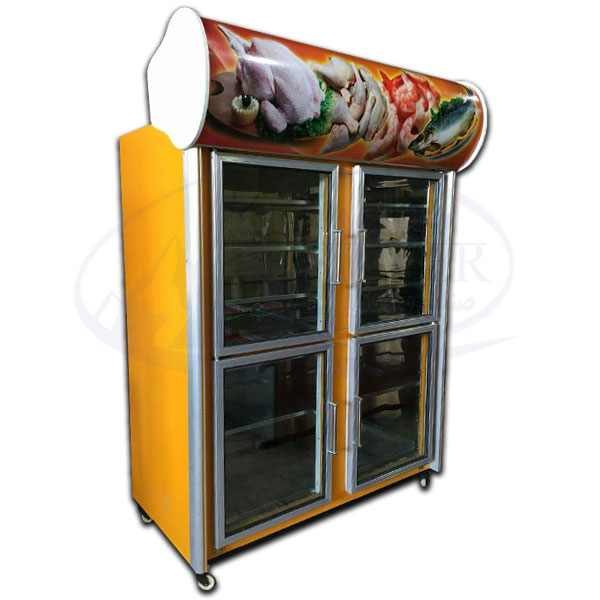 یخچال ویترینی ایستاده چهار درب دو طرف نما